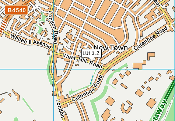 LU1 3LZ map - OS VectorMap District (Ordnance Survey)