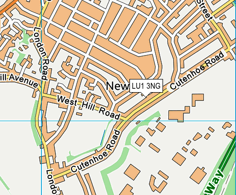LU1 3NG map - OS VectorMap District (Ordnance Survey)