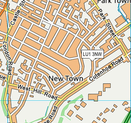 LU1 3NW map - OS VectorMap District (Ordnance Survey)