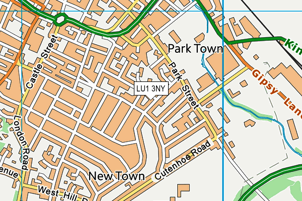 LU1 3NY map - OS VectorMap District (Ordnance Survey)