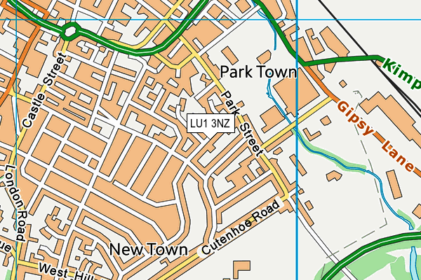 LU1 3NZ map - OS VectorMap District (Ordnance Survey)