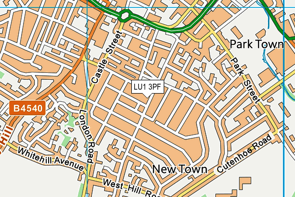 LU1 3PF map - OS VectorMap District (Ordnance Survey)