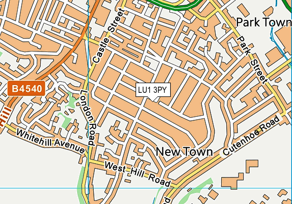 LU1 3PY map - OS VectorMap District (Ordnance Survey)