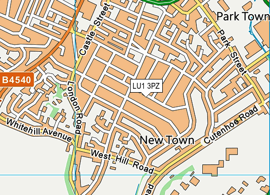 LU1 3PZ map - OS VectorMap District (Ordnance Survey)