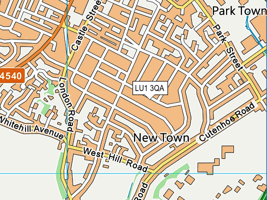 LU1 3QA map - OS VectorMap District (Ordnance Survey)