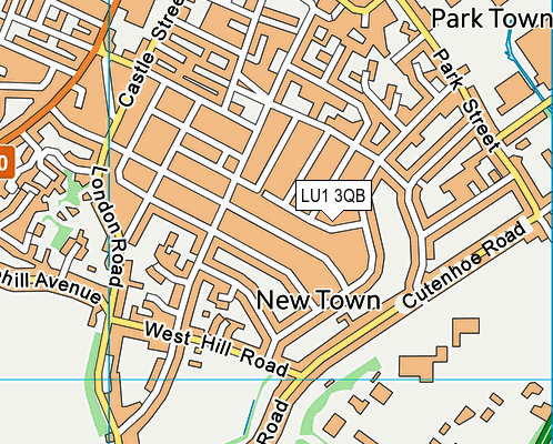 LU1 3QB map - OS VectorMap District (Ordnance Survey)