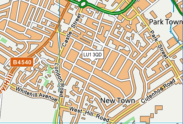 LU1 3QD map - OS VectorMap District (Ordnance Survey)