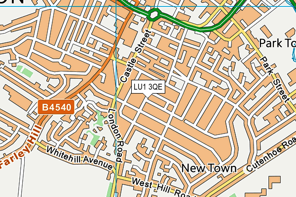 LU1 3QE map - OS VectorMap District (Ordnance Survey)