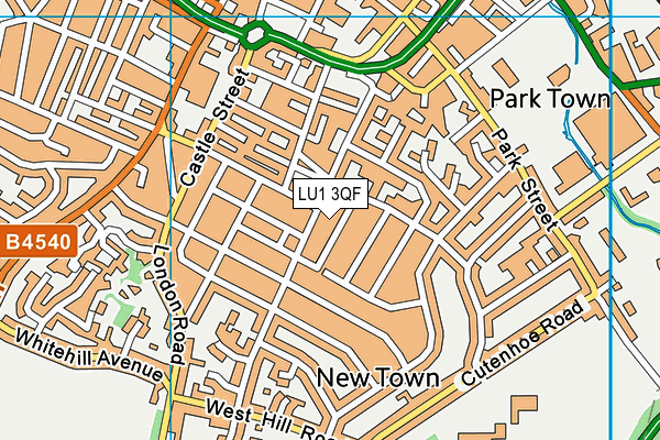 LU1 3QF map - OS VectorMap District (Ordnance Survey)