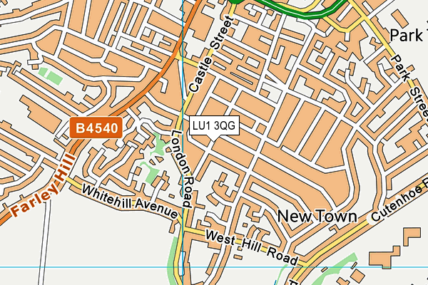 LU1 3QG map - OS VectorMap District (Ordnance Survey)