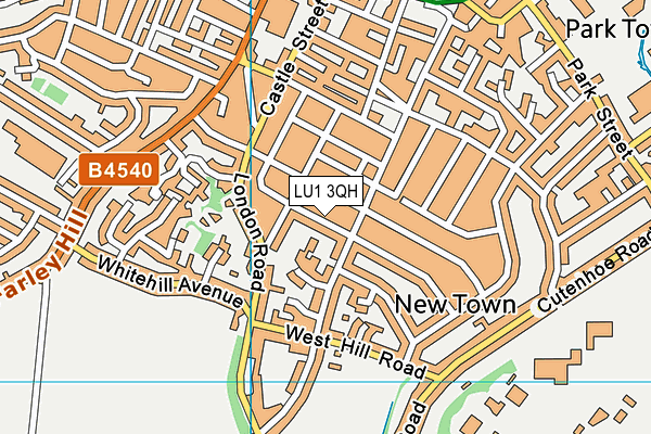 LU1 3QH map - OS VectorMap District (Ordnance Survey)