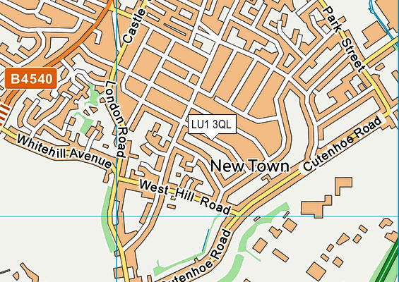 LU1 3QL map - OS VectorMap District (Ordnance Survey)