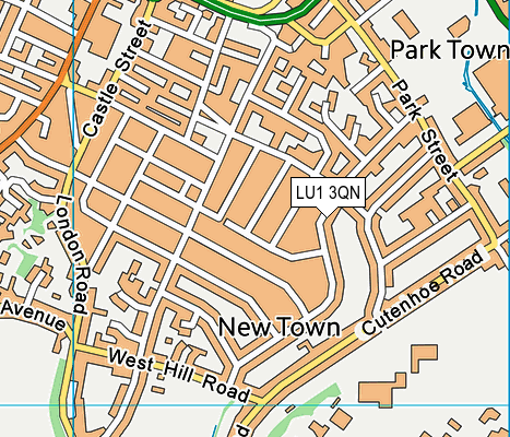 LU1 3QN map - OS VectorMap District (Ordnance Survey)