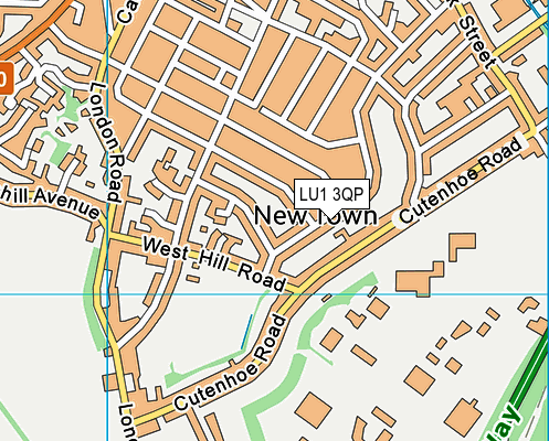 LU1 3QP map - OS VectorMap District (Ordnance Survey)