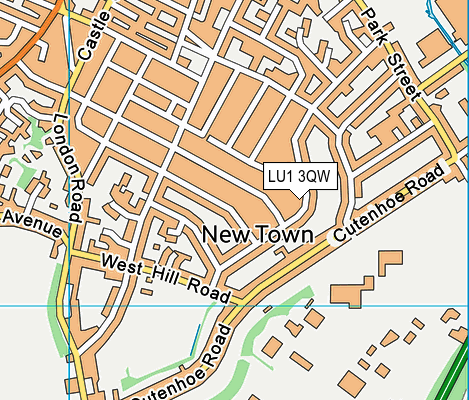 LU1 3QW map - OS VectorMap District (Ordnance Survey)