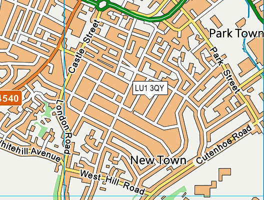 LU1 3QY map - OS VectorMap District (Ordnance Survey)