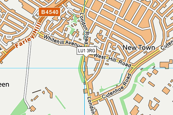 LU1 3RG map - OS VectorMap District (Ordnance Survey)