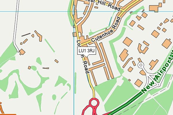 LU1 3RJ map - OS VectorMap District (Ordnance Survey)