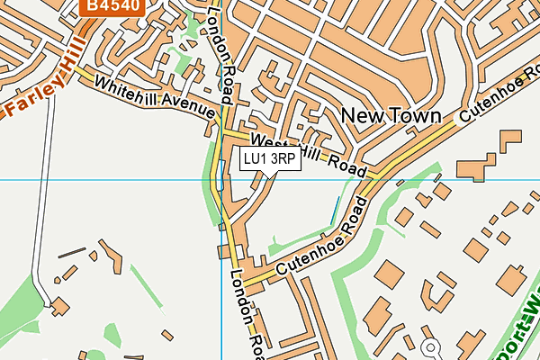 LU1 3RP map - OS VectorMap District (Ordnance Survey)