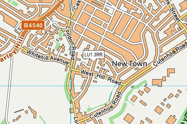 Oakwood Primary School map (LU1 3RR) - OS VectorMap District (Ordnance Survey)