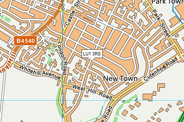 Tennyson Road Primary School map (LU1 3RS) - OS VectorMap District (Ordnance Survey)