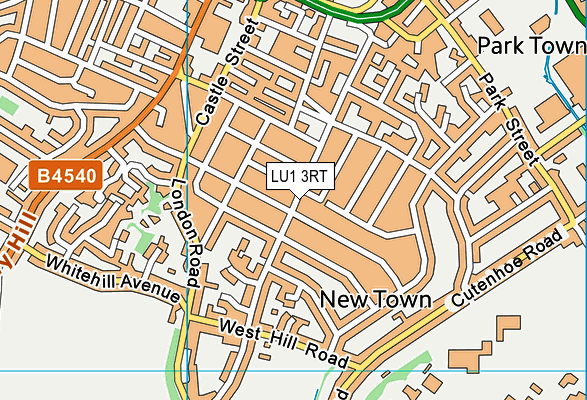 LU1 3RT map - OS VectorMap District (Ordnance Survey)