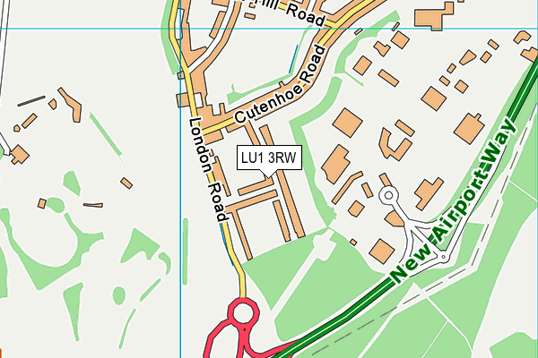 LU1 3RW map - OS VectorMap District (Ordnance Survey)