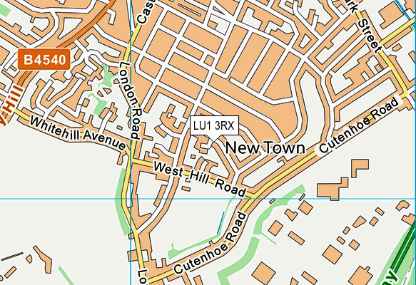 LU1 3RX map - OS VectorMap District (Ordnance Survey)