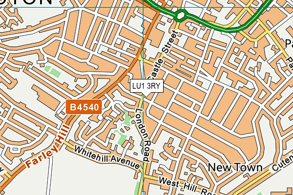 LU1 3RY map - OS VectorMap District (Ordnance Survey)