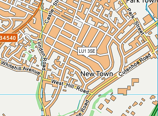 LU1 3SE map - OS VectorMap District (Ordnance Survey)