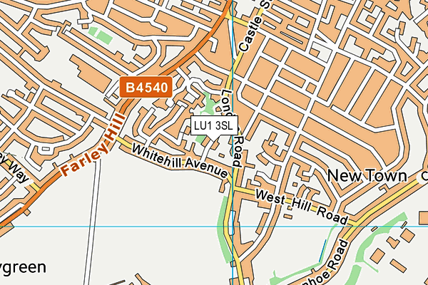 LU1 3SL map - OS VectorMap District (Ordnance Survey)