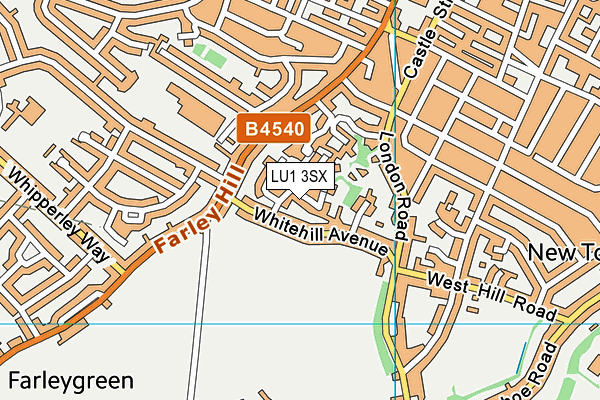 LU1 3SX map - OS VectorMap District (Ordnance Survey)