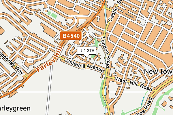LU1 3TA map - OS VectorMap District (Ordnance Survey)