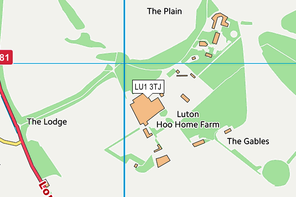 LU1 3TJ map - OS VectorMap District (Ordnance Survey)