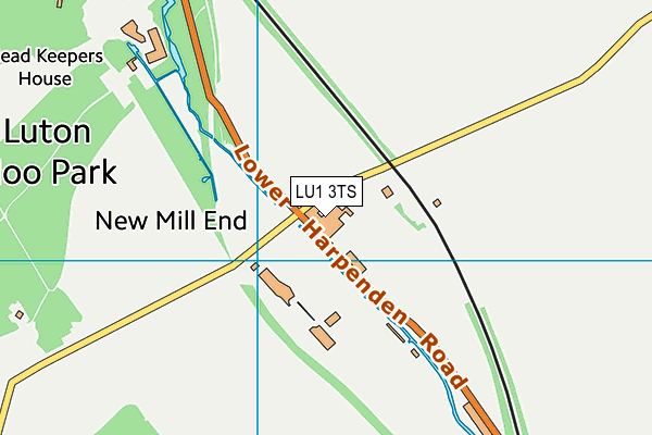 LU1 3TS map - OS VectorMap District (Ordnance Survey)