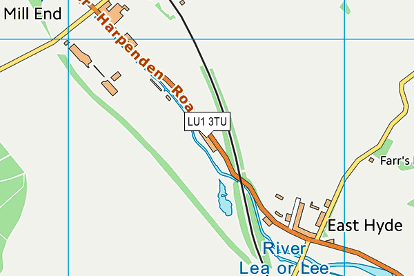 LU1 3TU map - OS VectorMap District (Ordnance Survey)