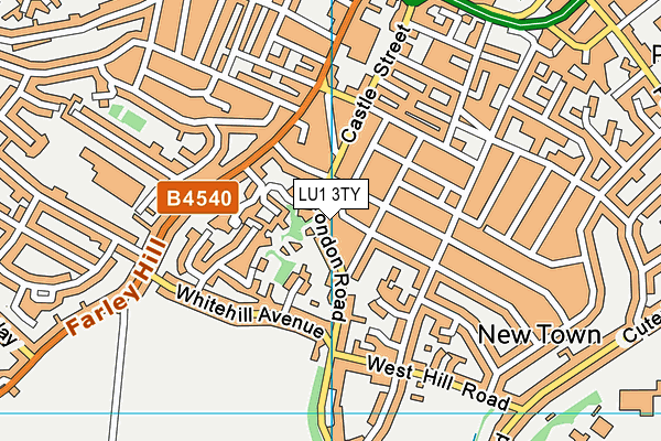 LU1 3TY map - OS VectorMap District (Ordnance Survey)