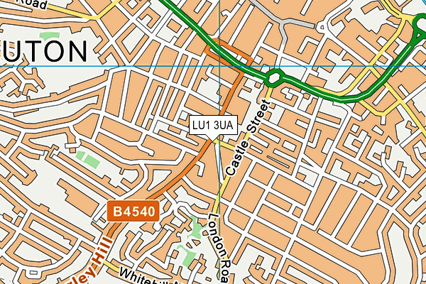 LU1 3UA map - OS VectorMap District (Ordnance Survey)