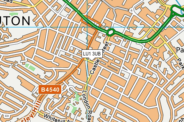 LU1 3UB map - OS VectorMap District (Ordnance Survey)