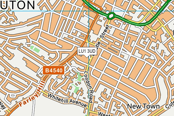 LU1 3UD map - OS VectorMap District (Ordnance Survey)