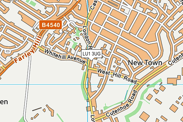 LU1 3UG map - OS VectorMap District (Ordnance Survey)