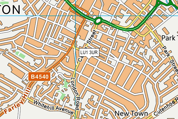 LU1 3UR map - OS VectorMap District (Ordnance Survey)