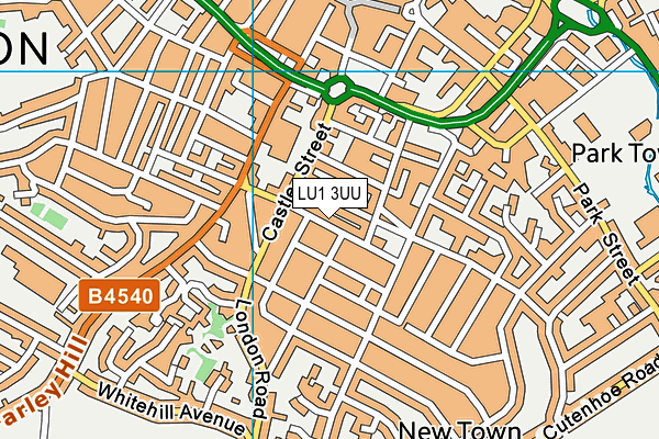 LU1 3UU map - OS VectorMap District (Ordnance Survey)