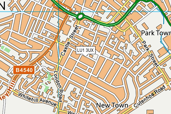 LU1 3UX map - OS VectorMap District (Ordnance Survey)