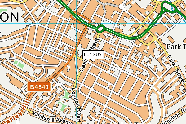 LU1 3UY map - OS VectorMap District (Ordnance Survey)