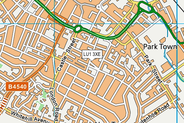 LU1 3XE map - OS VectorMap District (Ordnance Survey)