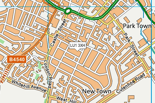LU1 3XH map - OS VectorMap District (Ordnance Survey)