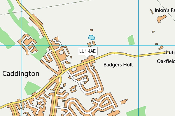 LU1 4AE map - OS VectorMap District (Ordnance Survey)
