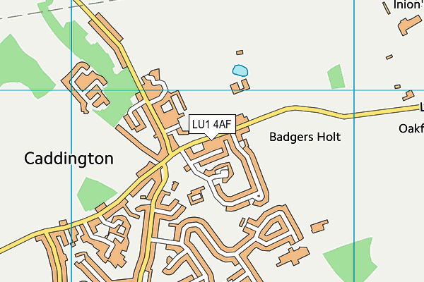 LU1 4AF map - OS VectorMap District (Ordnance Survey)