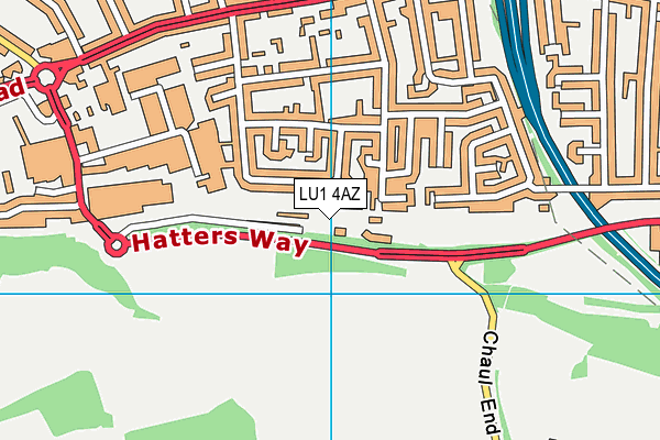 LU1 4AZ map - OS VectorMap District (Ordnance Survey)